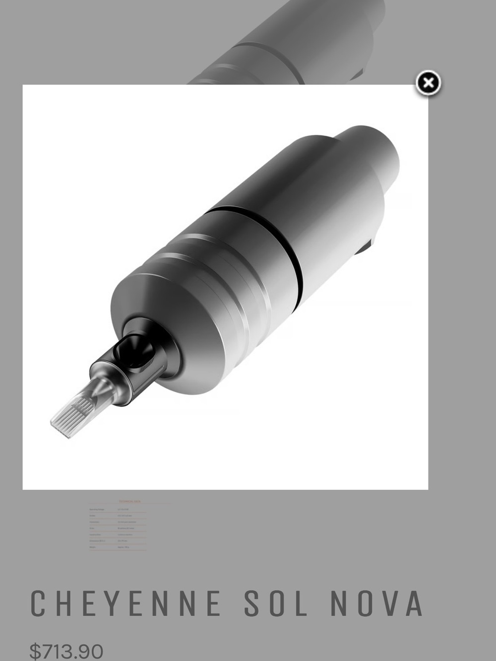 Sol Nova Rotary Tattoo Pen - Gray